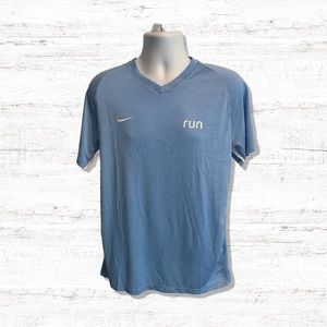 Nike Dri Fit Run Light Blue Men’s Shirt Size Large